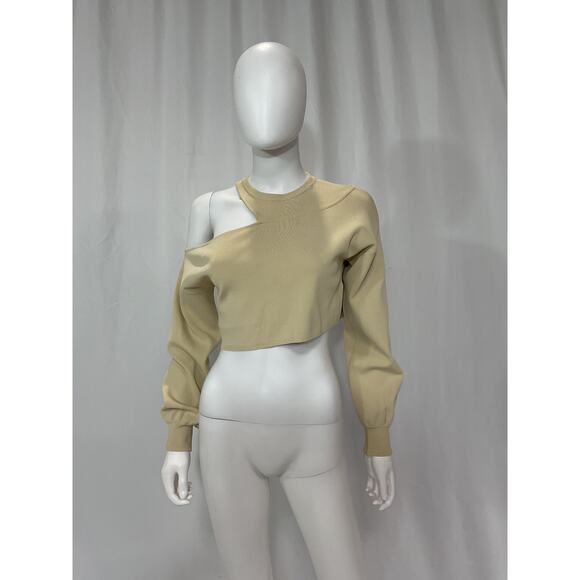 Michael Costello x Revolve 'Asym' Tan Cut Out Dolman Sleeve Sweater Size S - Picture 2 of 5